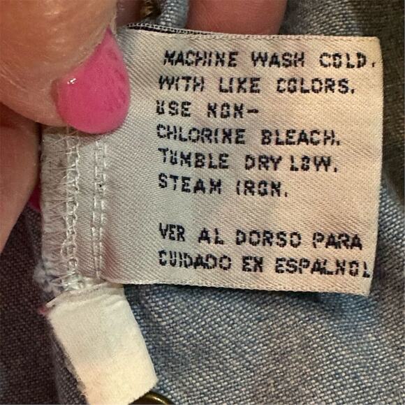 Cabin Creek Women's XL Blue Denim Embroidered Button-Up Shirt Vintage - Picture 5 of 10